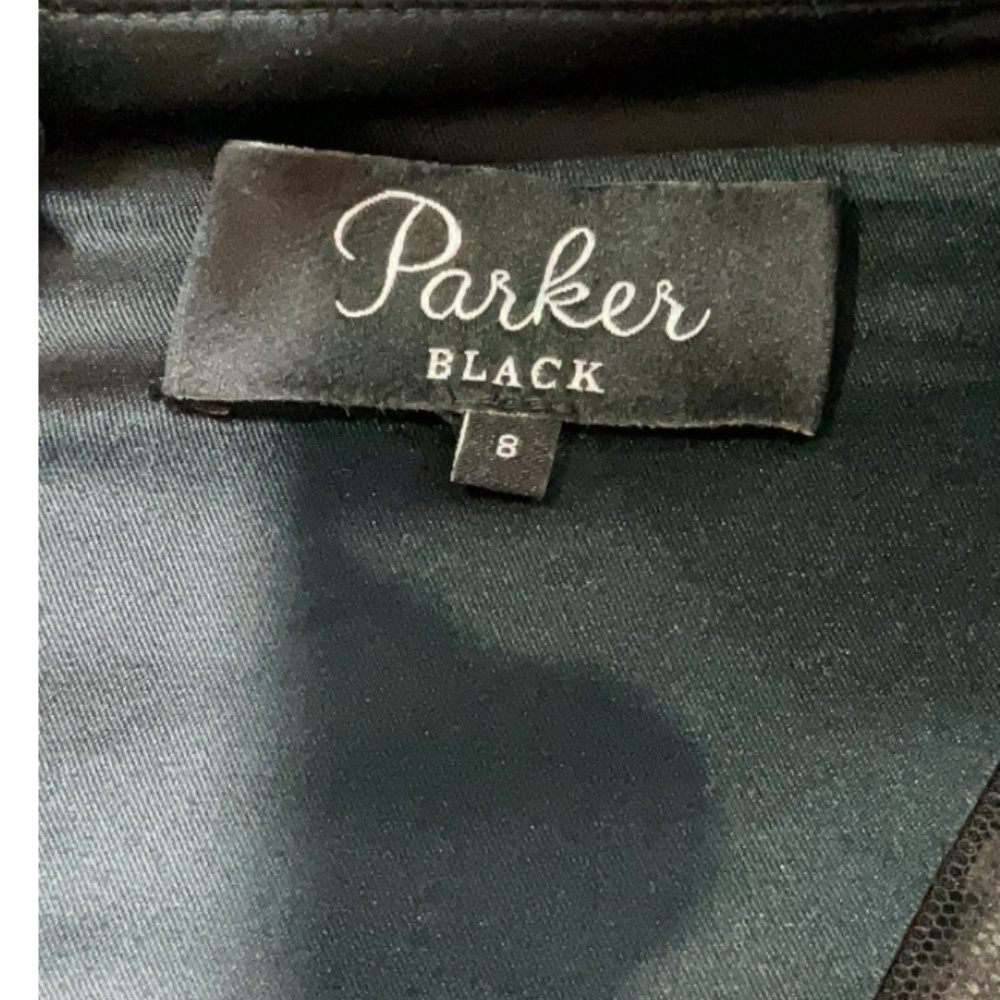 Size 8 Parker Black Sequin Cocktail Dress Black Blue - Picture 6 of 6